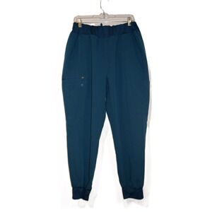White Cross‎ V-tess Women's Teal Jogger Scrub Pants XL Four Way Stretch